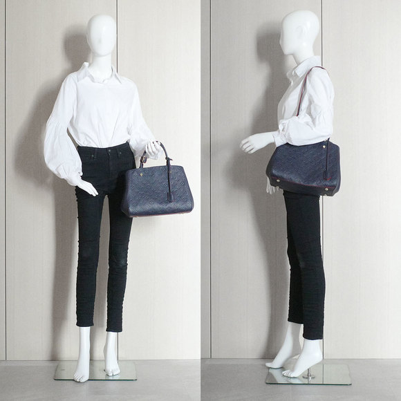 Louis Vuitton Montaigne MM Handbag Monogram Marine Rouge - Picture 5 of 7